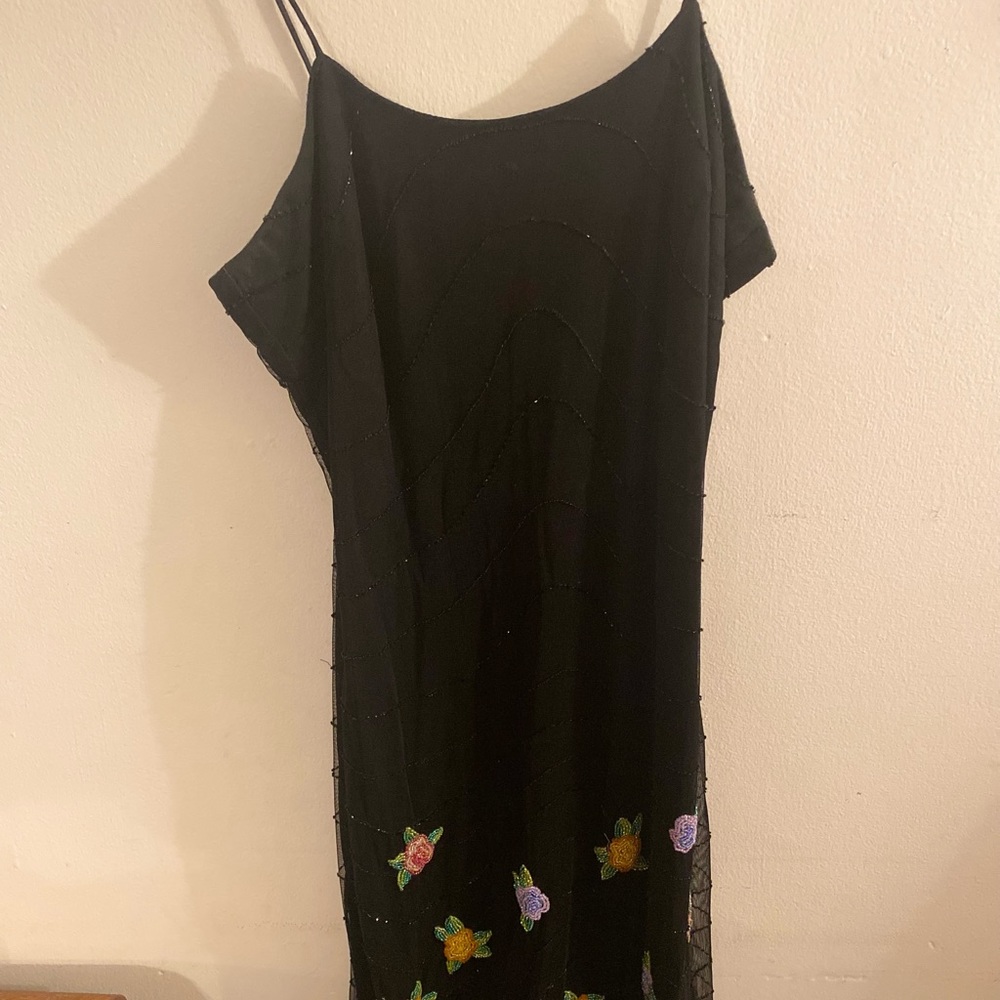 Rimini jeweled black mini dress. Cute and vintage